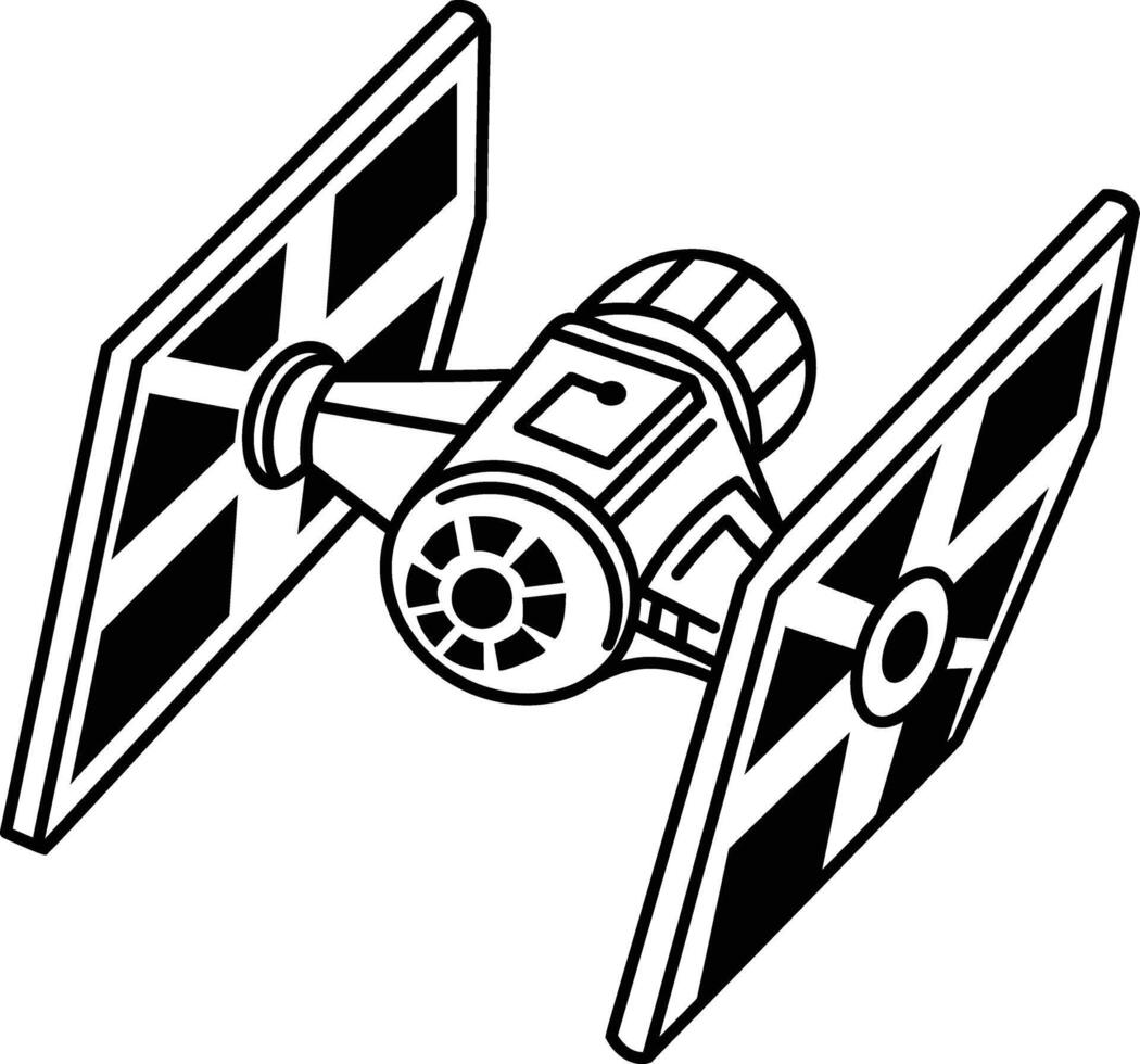 A hand draw icon of space glider vector