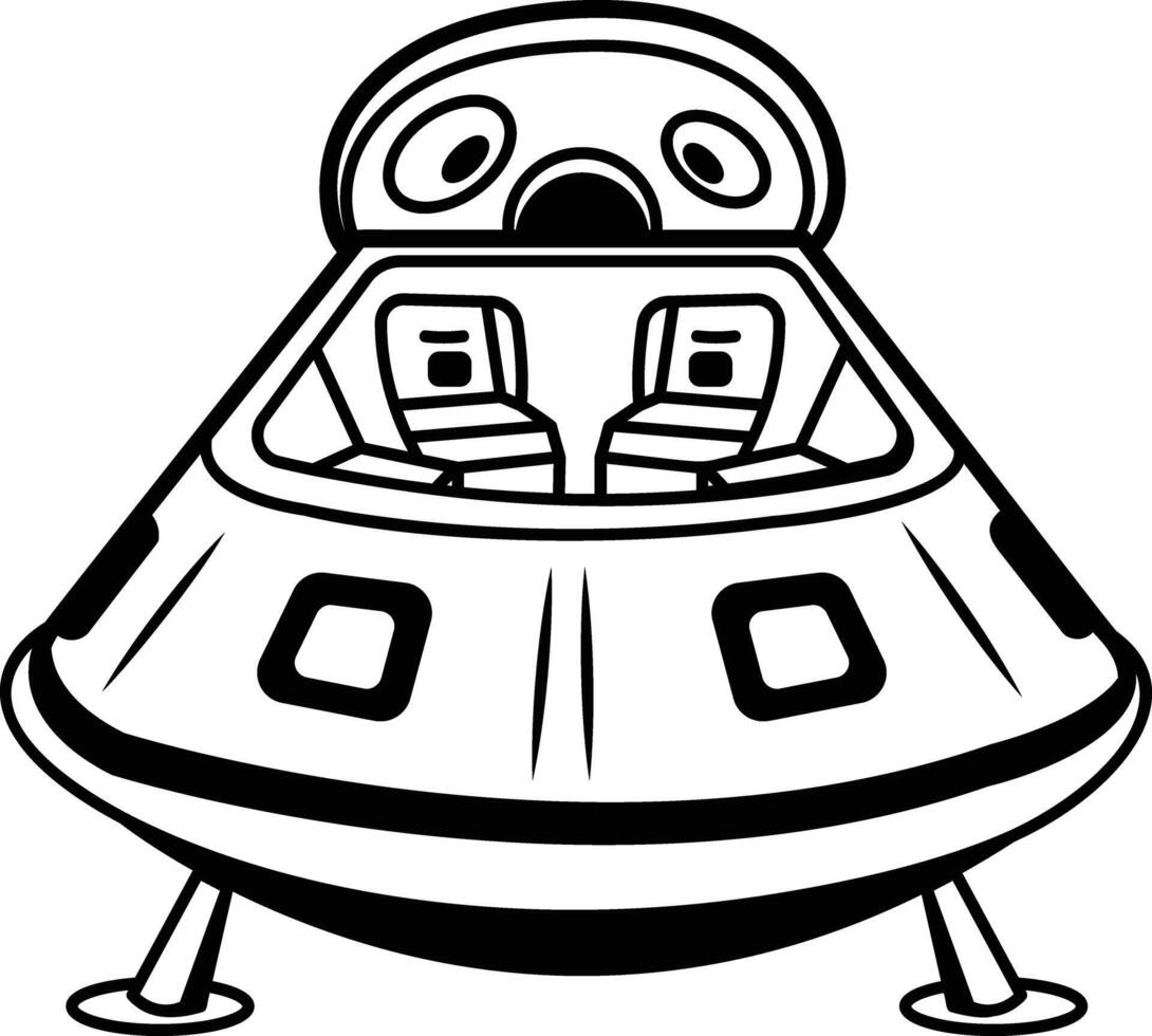 Escape capsule icon in doodle style vector