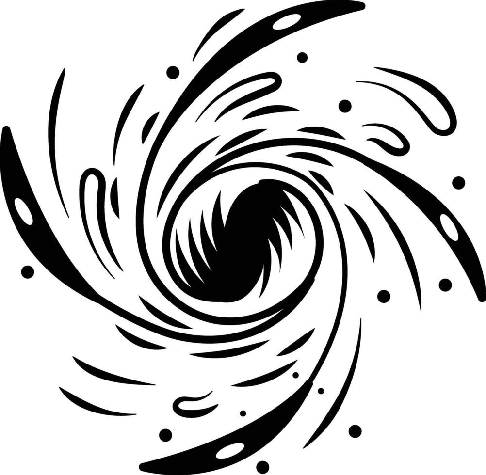 Space vortex icon in doodle style vector