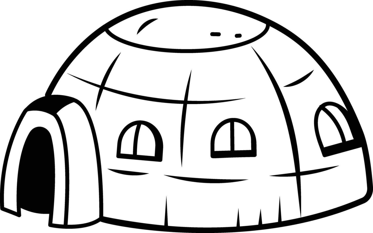 A hand drawn icon of lunar base vector