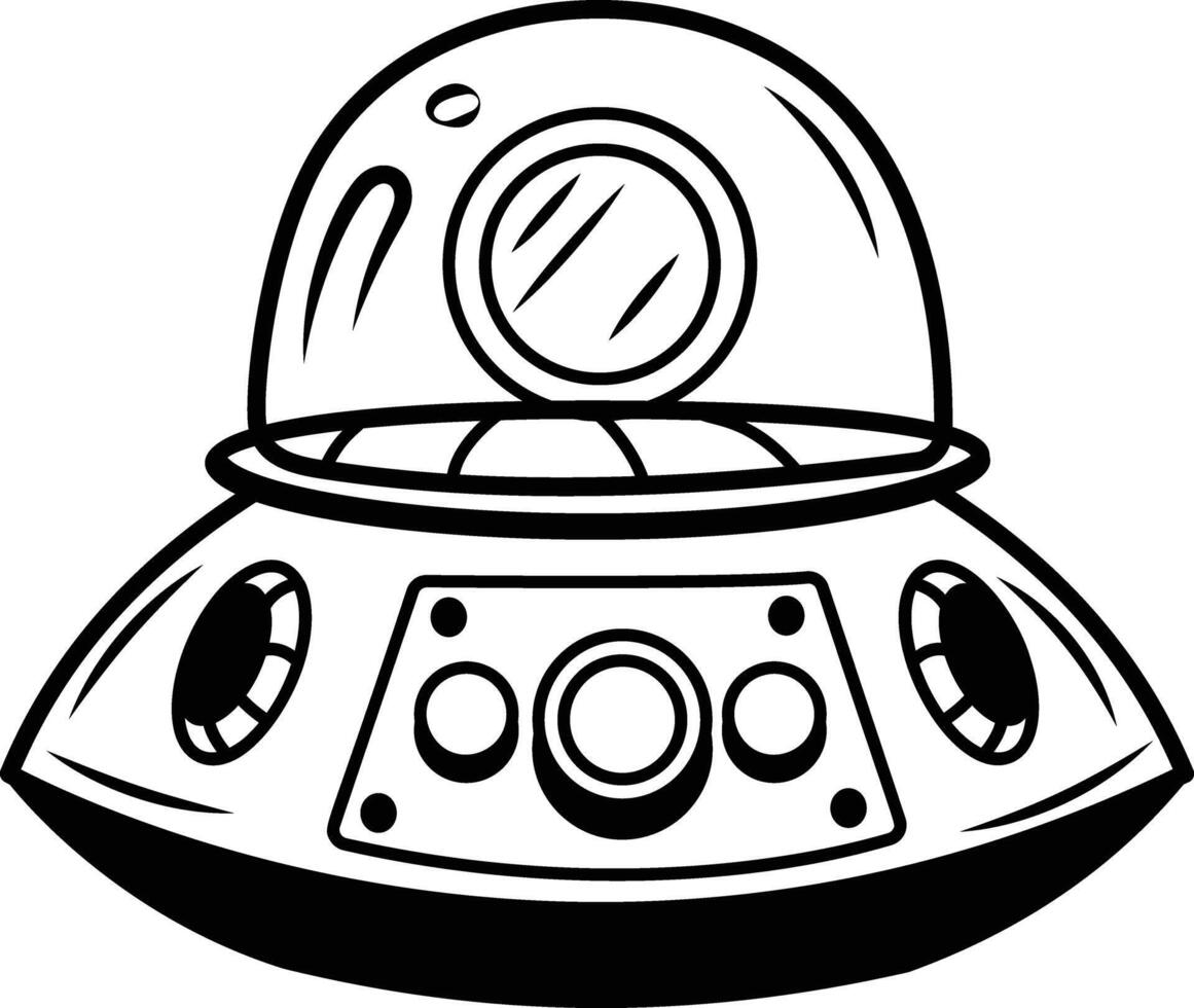 A hand drawn icon of travel machine vector
