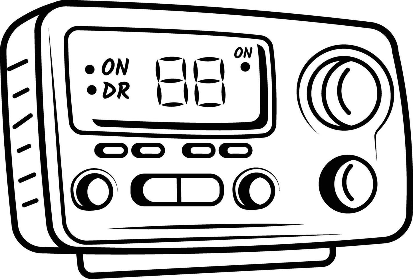 A hand drawn icon of temperature regulator vector