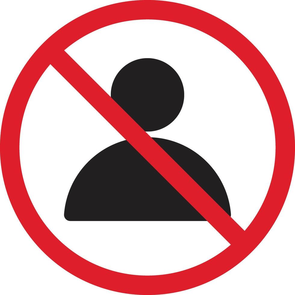 No account sign isolated on white background . No profile sign . No user icon . illustration vector