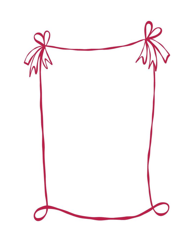 Decorative blank frame with bows ideal for invitations and announcements in festive celebrations vector
