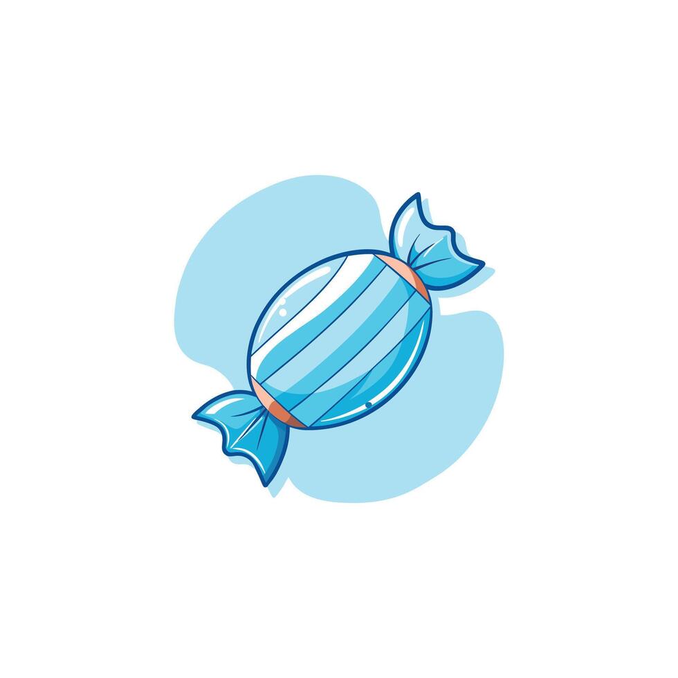 Candy Wrapper Cartoon Icon Illustration candy. vector
