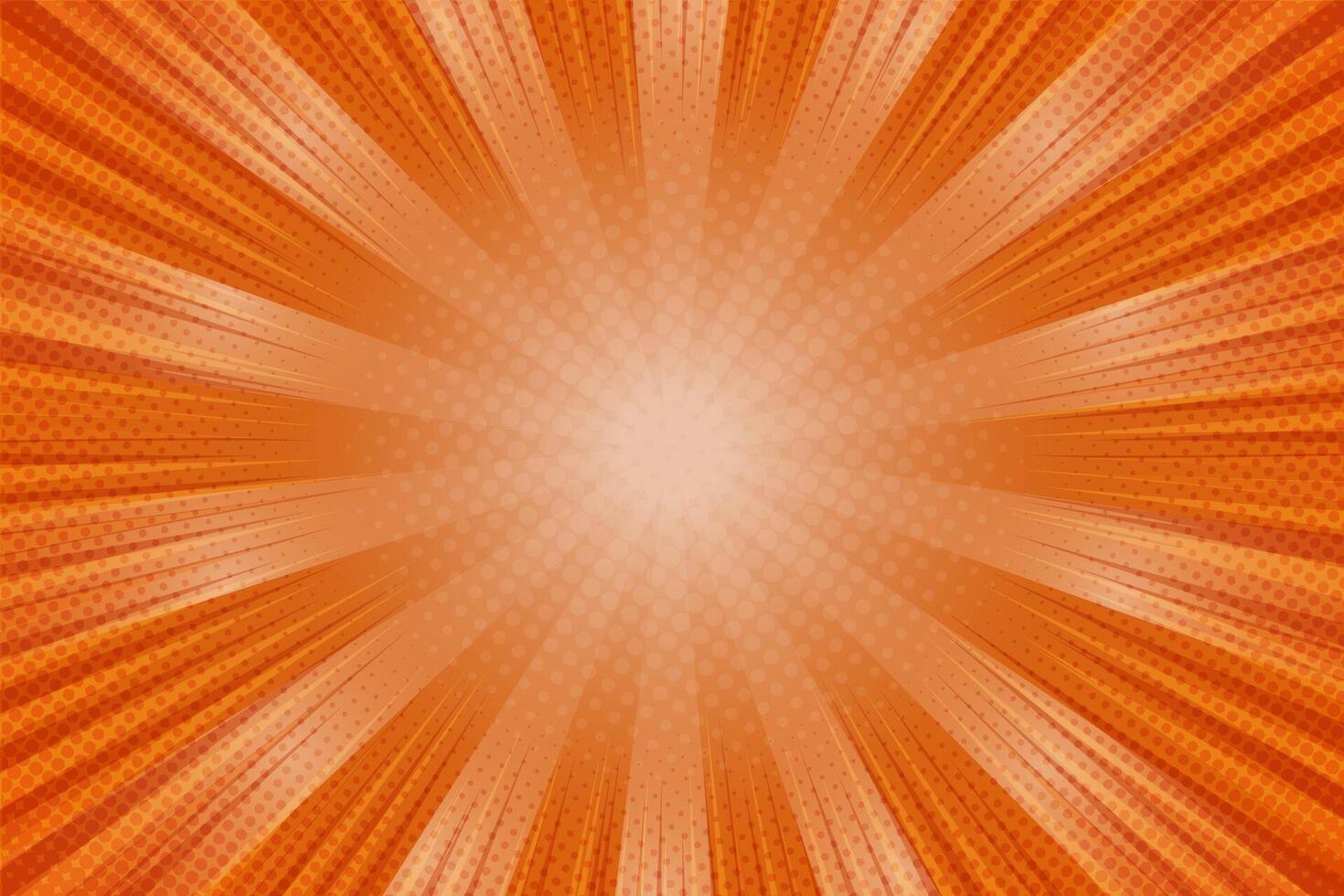 Orange Pop Comic Background. vector