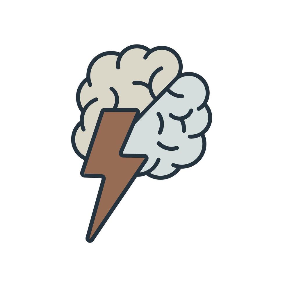 brain icons isolated on White Background. vector