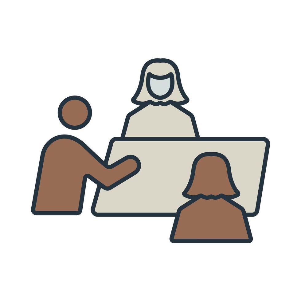 teamwork icons isolated on White Background. vector