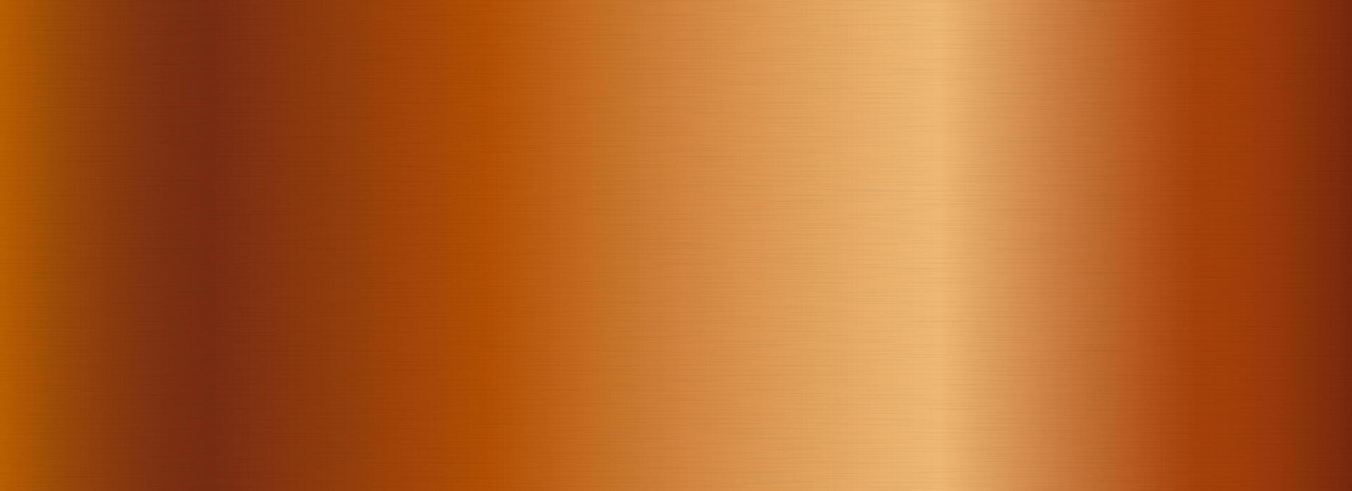 Bronze metallic gradient texture. Brass metal foil background. Wide shiny brown sheet for label, plate, plaque, sign, tag, print. Copper textured material surface. vector