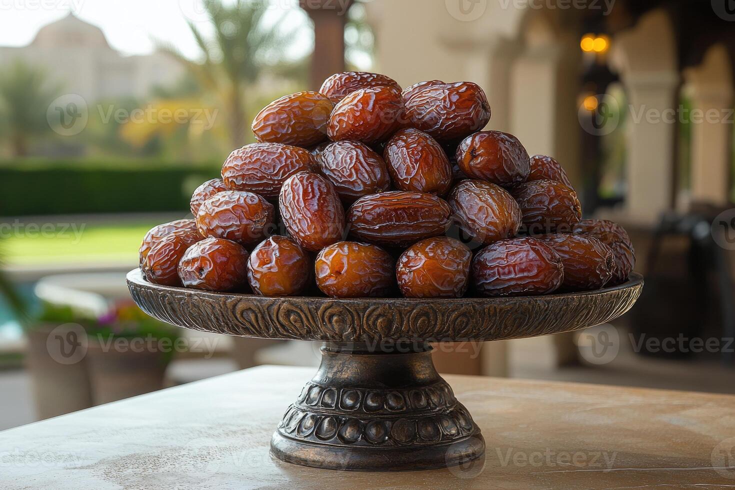 A large bowl of dates photo