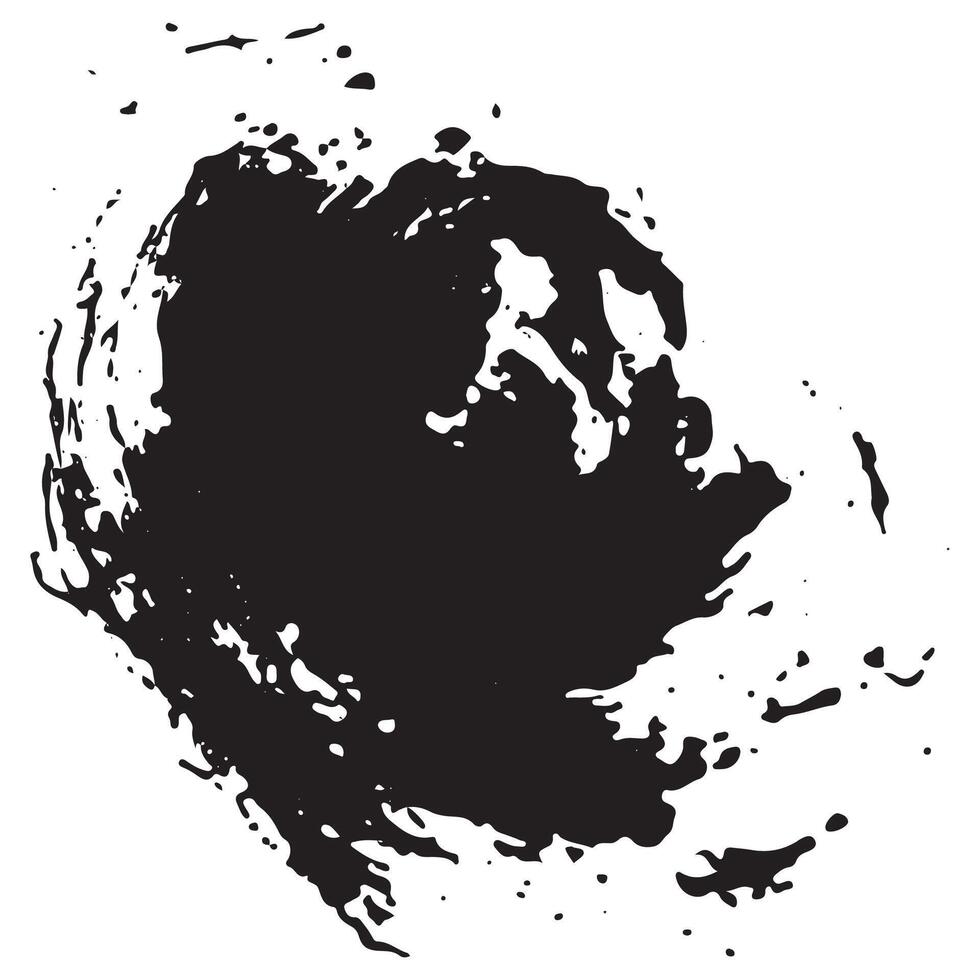 black round blob made of chaotic different drops and large blob placed in chaotic order, for various designs or patterns vector