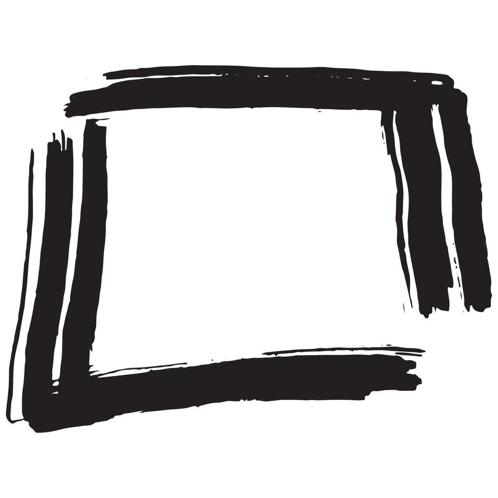 geometric shape square made of chaotic thin lines of different sizes, for various designs and business ideas vector