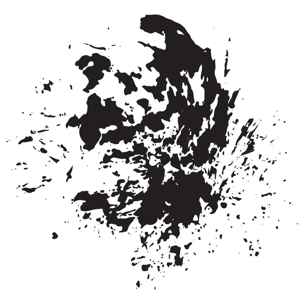 black blob made of chaotic different drops placed in chaotic order, for various designs or patterns vector