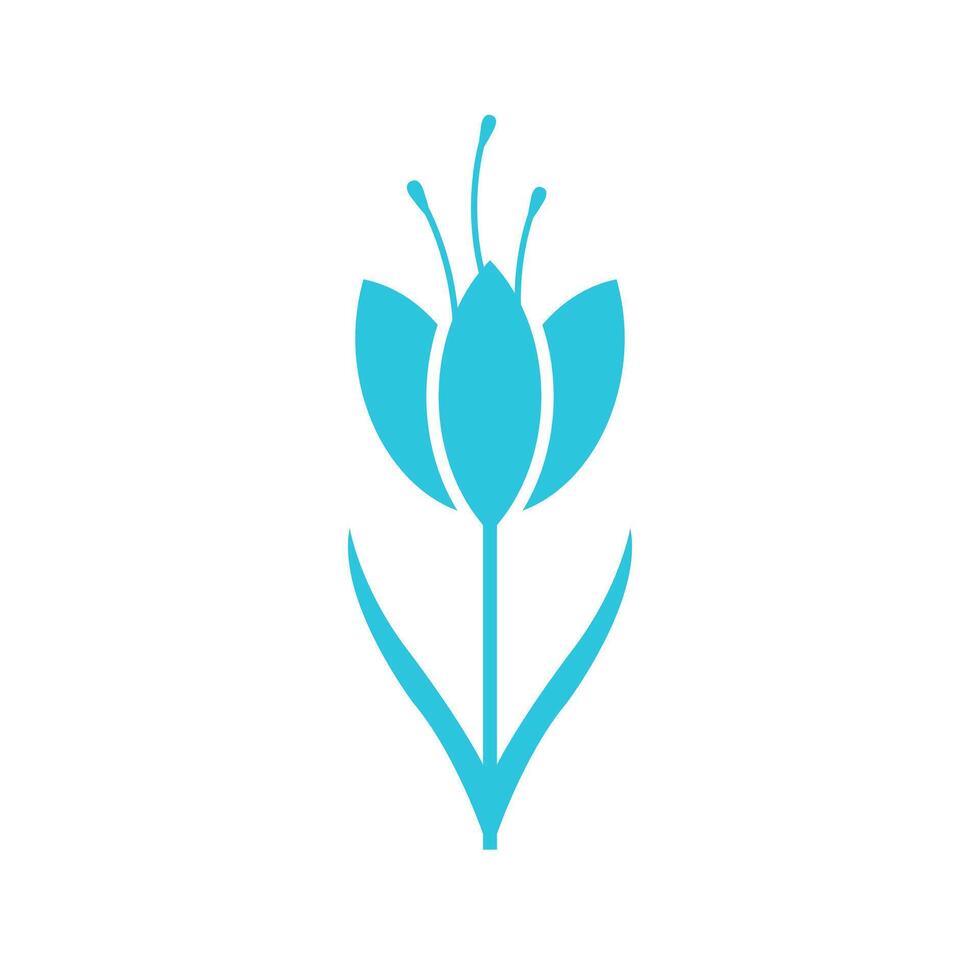 Essence of Saffron icon. Isolated on white background. Blue icon set. vector