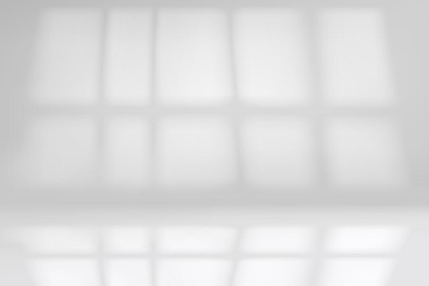 Empty bright studio with window light. 3d background for product design vector