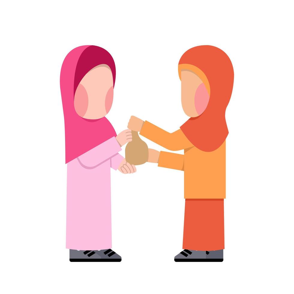 Muslim Paying Zakat vector