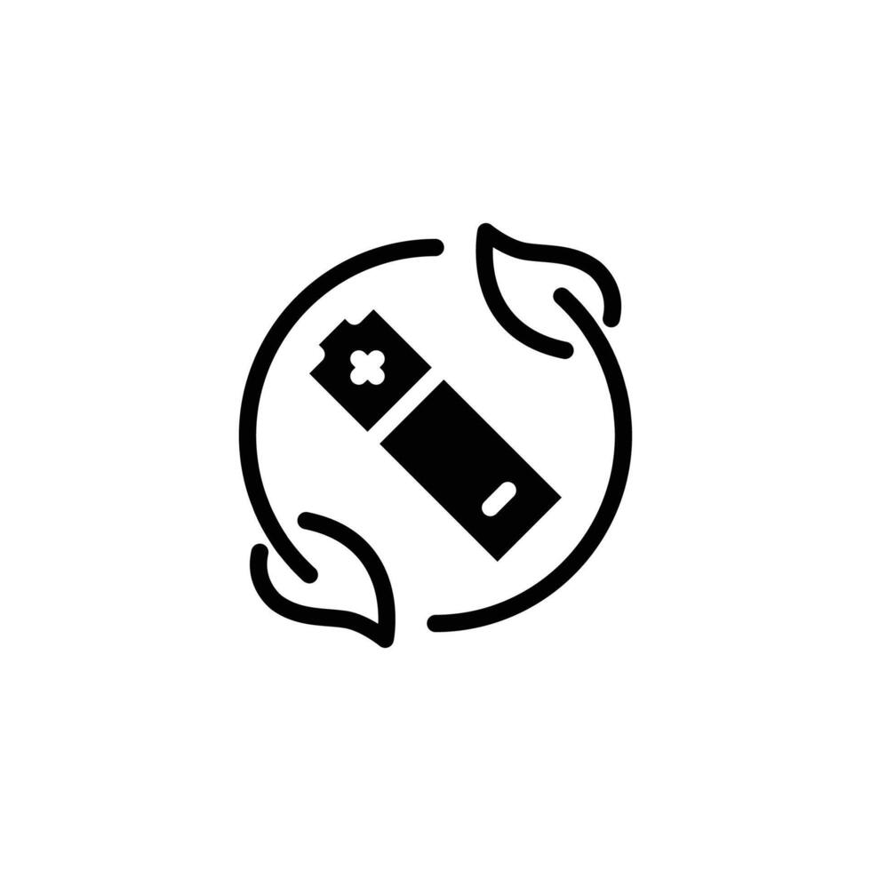 eco battery solid icon design good for web or mobile app vector