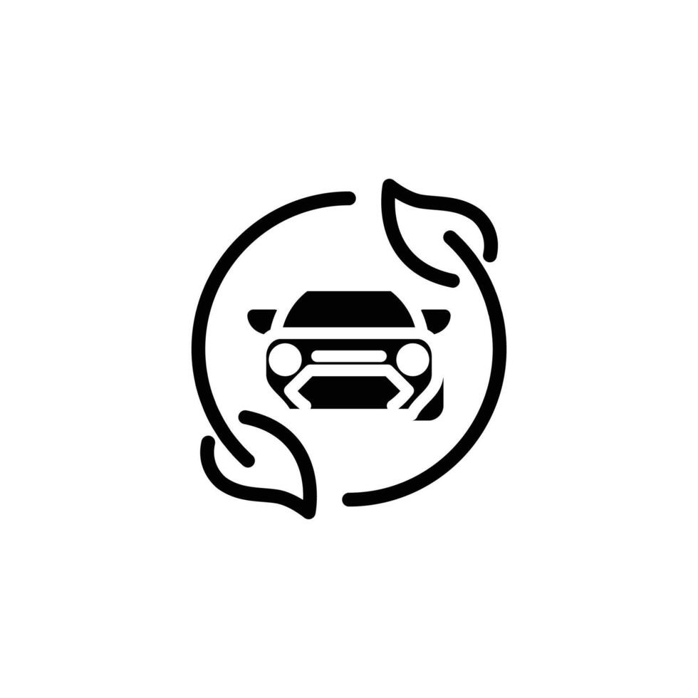 eco car solid icon design good for web or mobile app vector