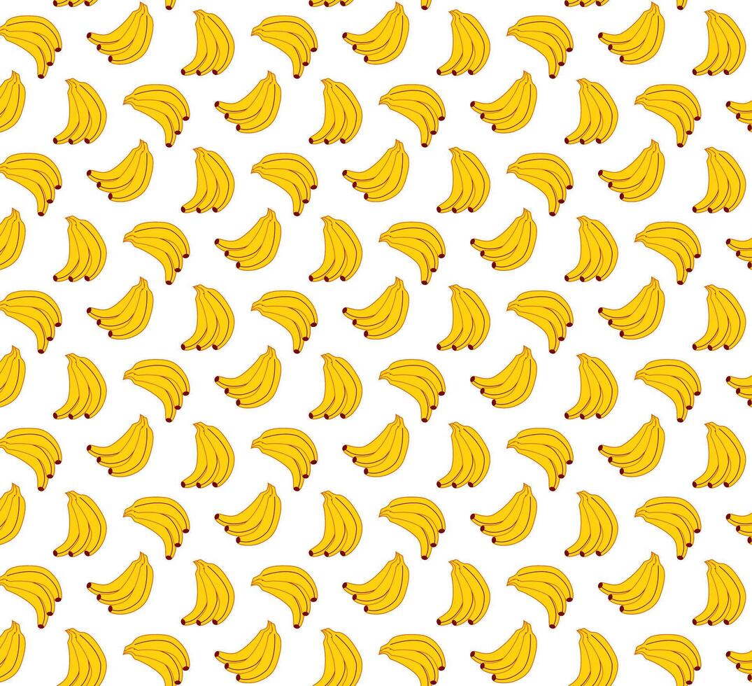 Seamless background pattern with yellow bananas. pattern. graphic line vector
