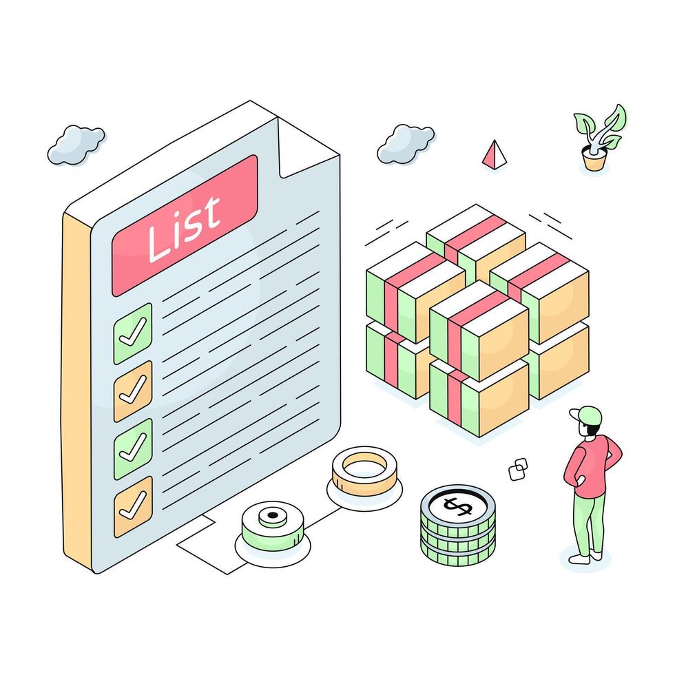 Perfect design of logistic list vector