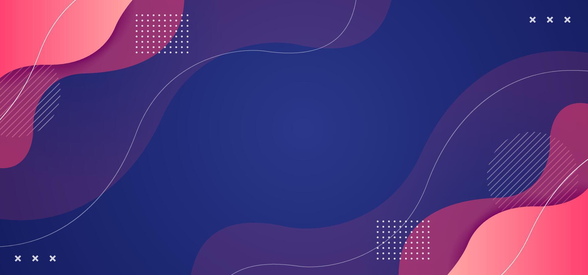 abstract background with wavy lines and shapes vector