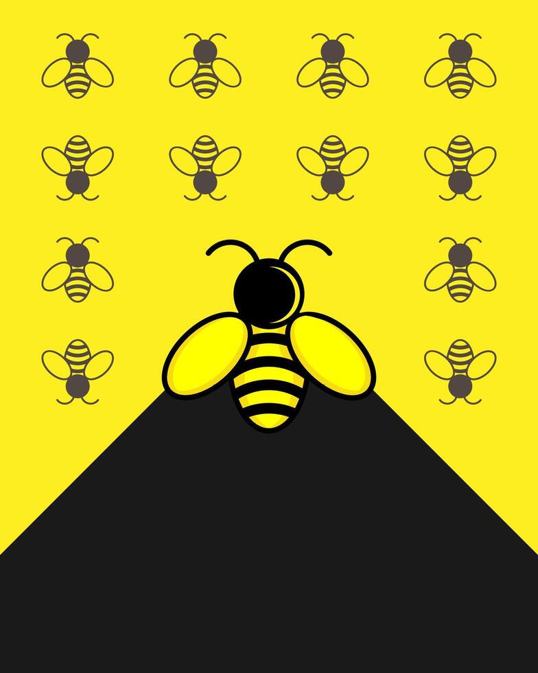Organic honey background. Natural and farm honey packaging. Labels and tags with bee icons patterns. vector