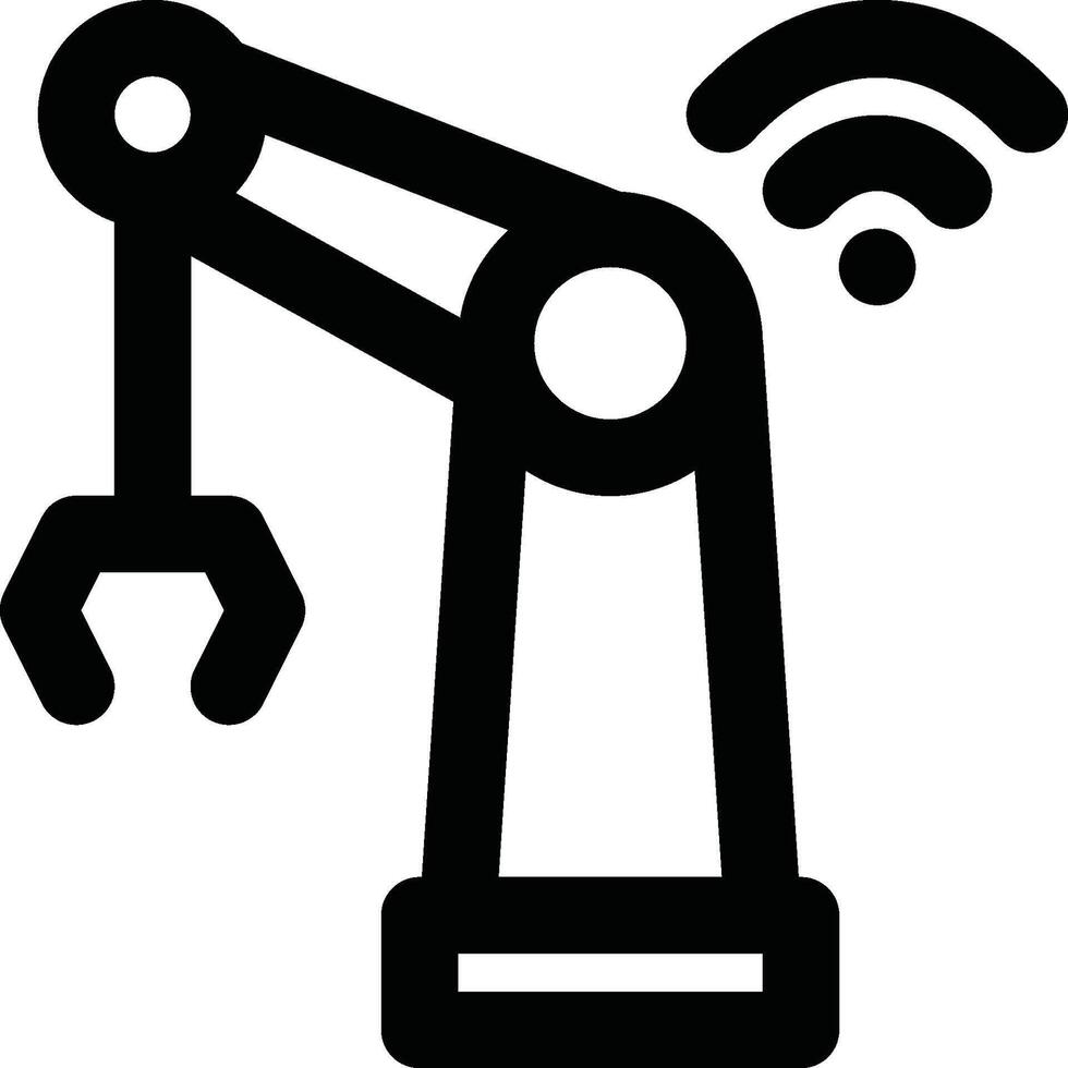 Smart Manufacturing Outline Icon vector