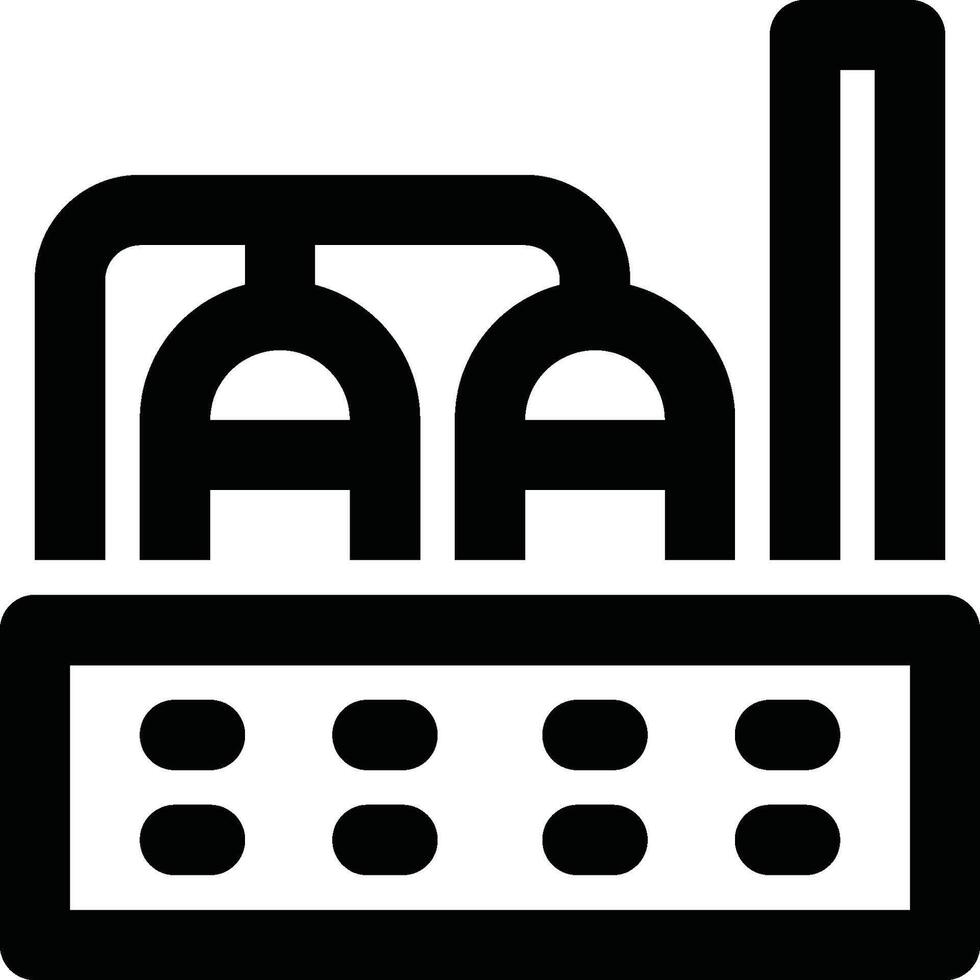 Factory Outline Icon vector