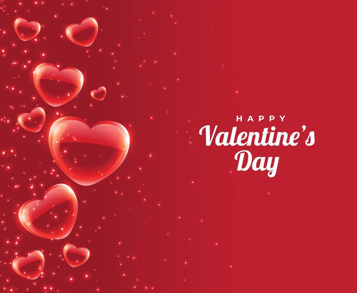 Creative Valentine's day banner with red background vector