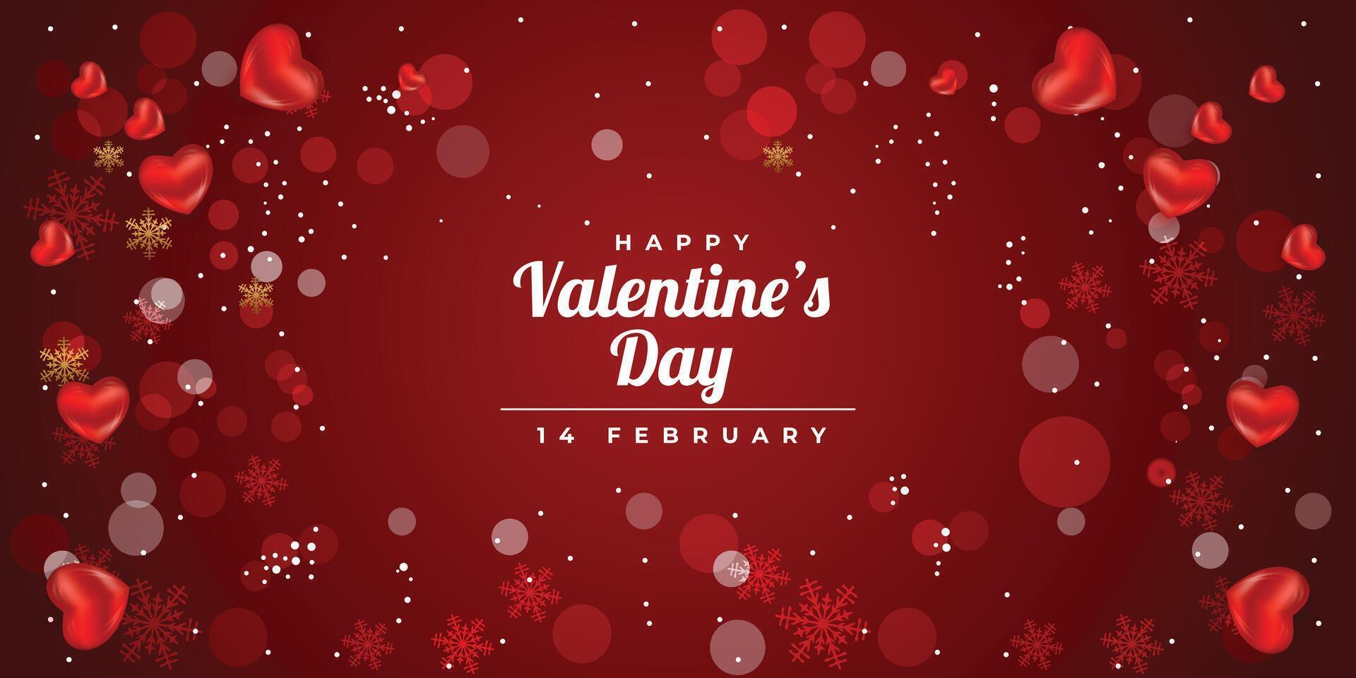 Creative Valentine's day with bold red background vector