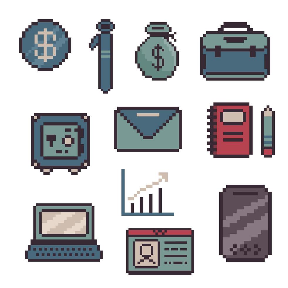 pixel group pack business vector