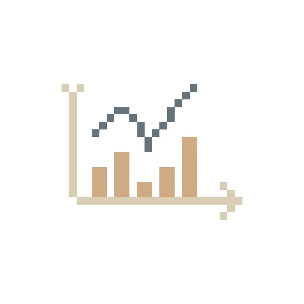 graph chart pixel vector