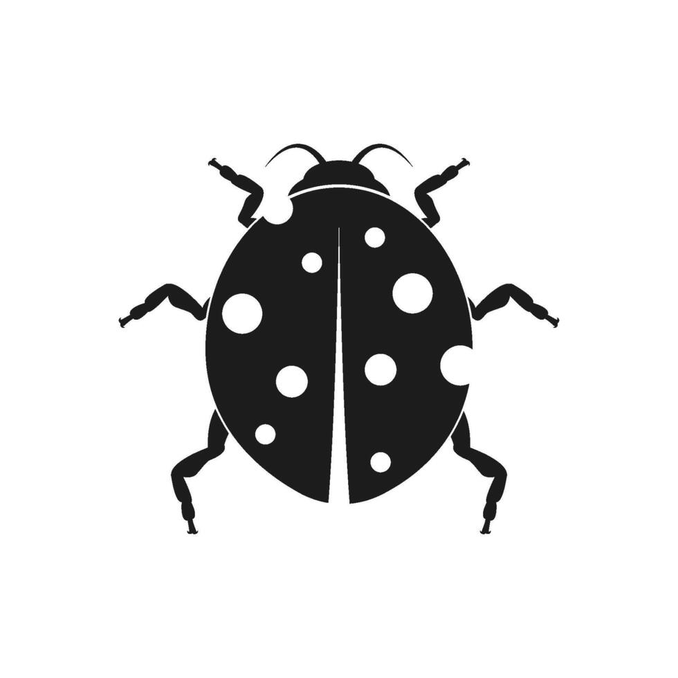 Ladybug logo illustration design vector