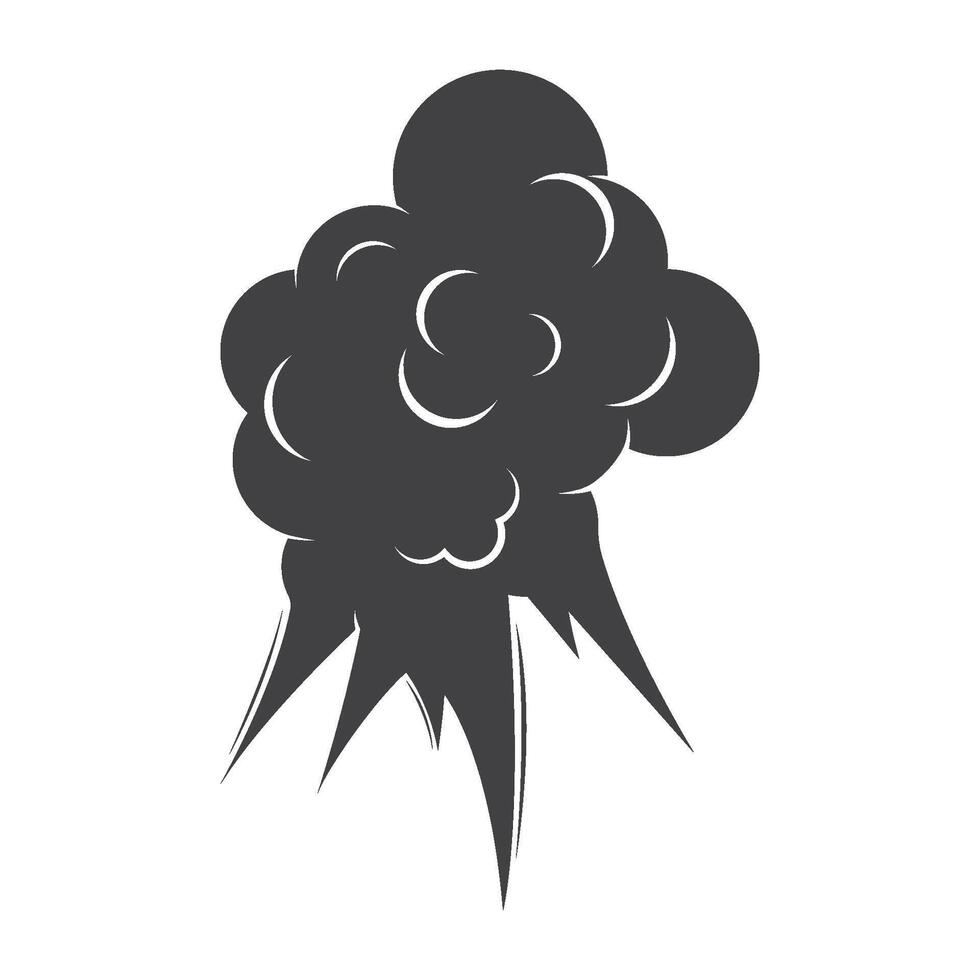 bomb explosion logo illustration flat design vector
