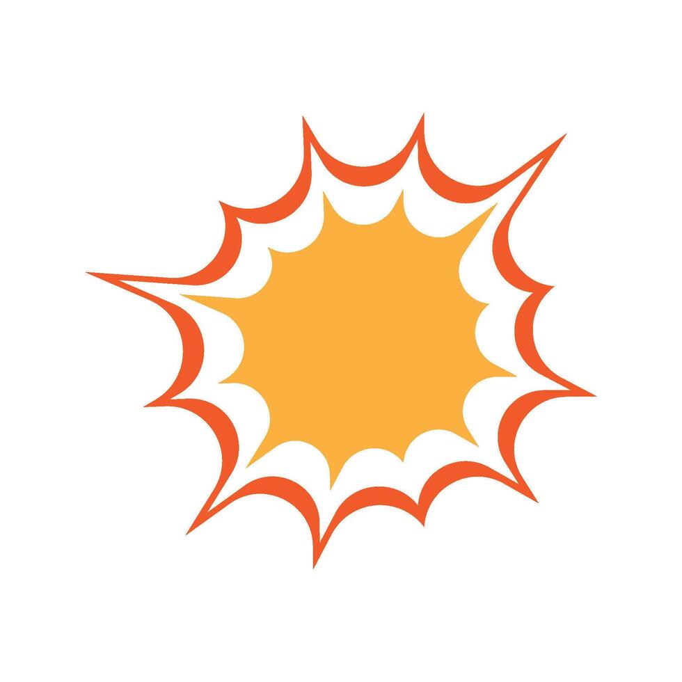 bomb explosion effect logo flat design vector