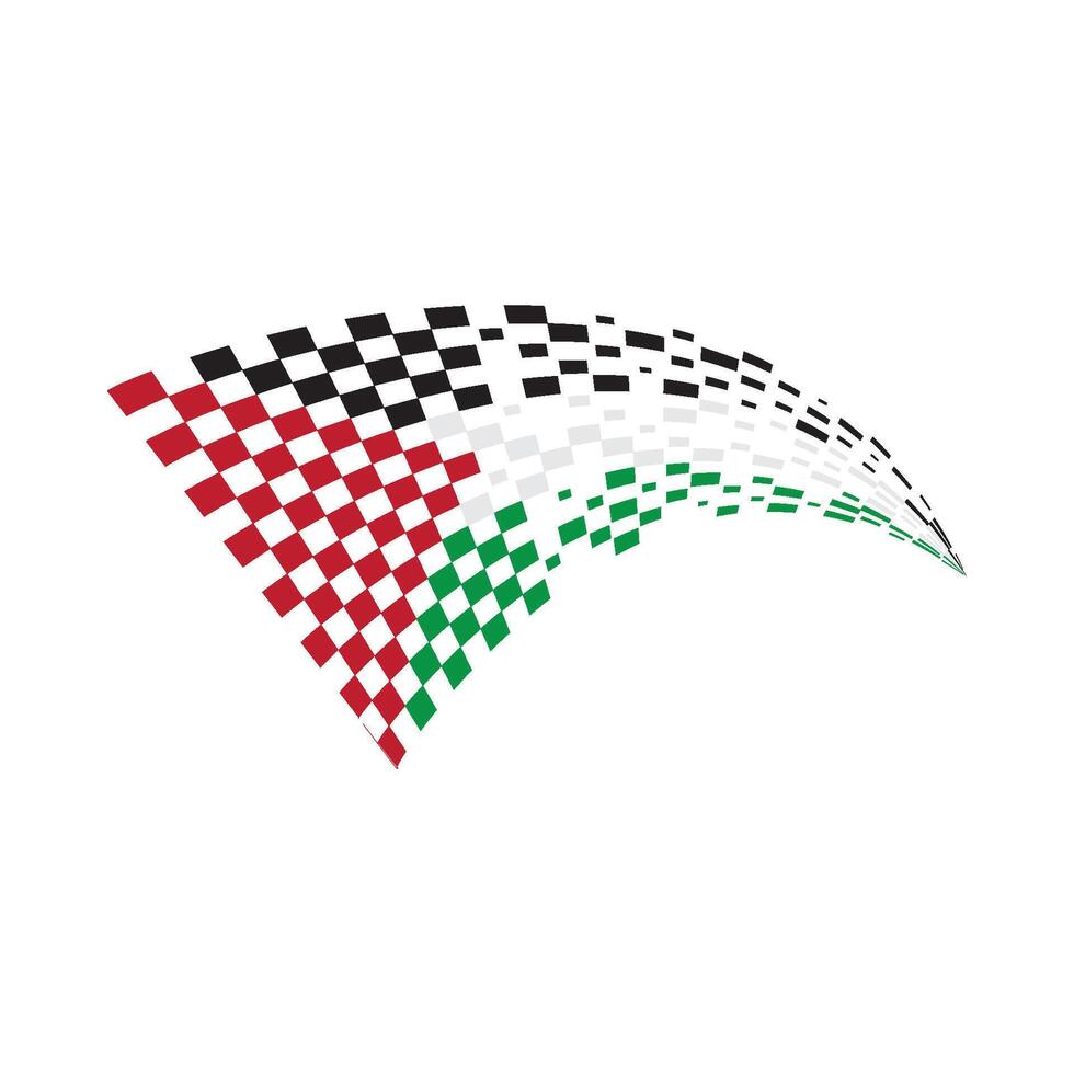 Illustration of the flag of Palestine vector