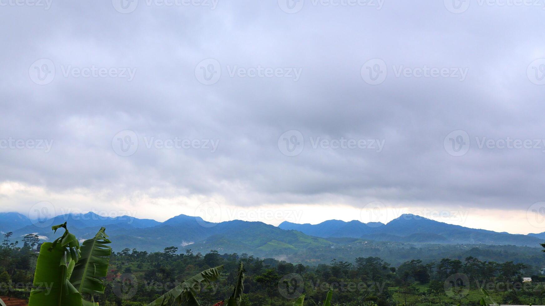 View mountains clouds grey sky photo