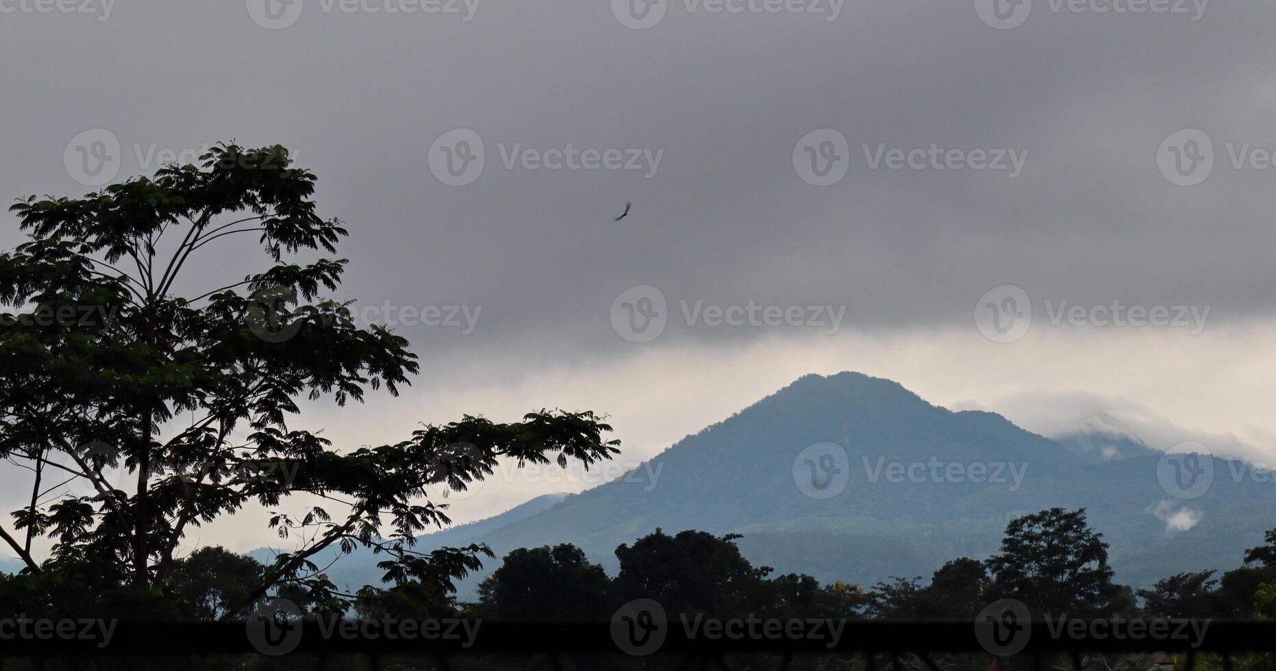The shades of mountains clouds grey sky photo