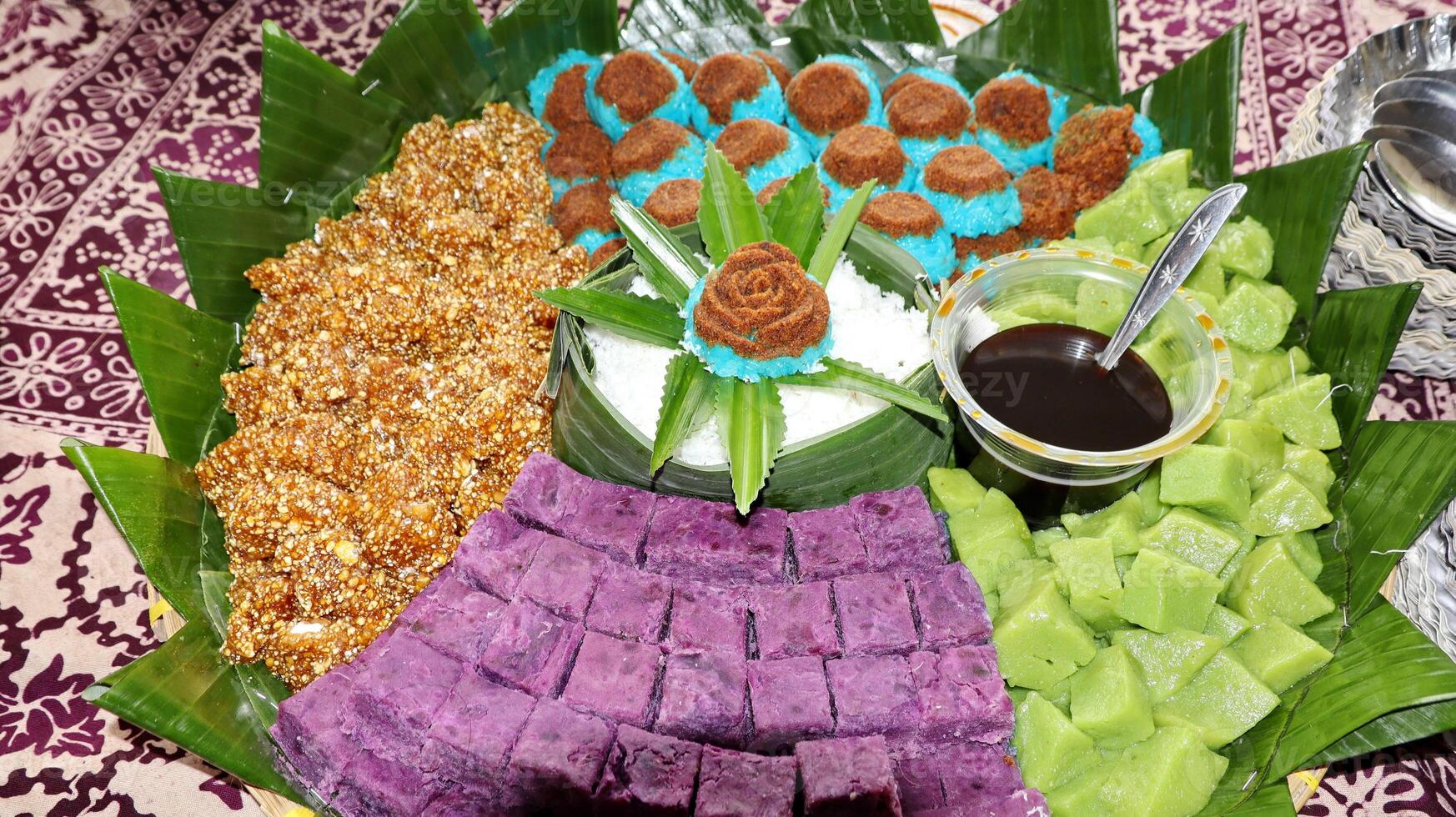 traditional food Indonesian snacks that is neatly and beautifully arranged photo