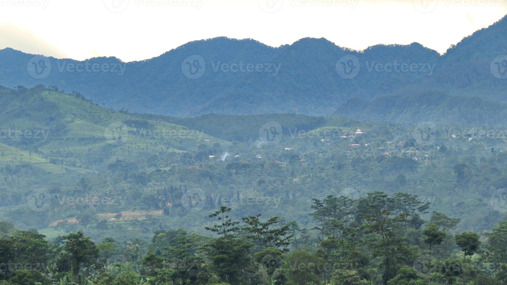 A view of beautiful mountains the foggy one photo