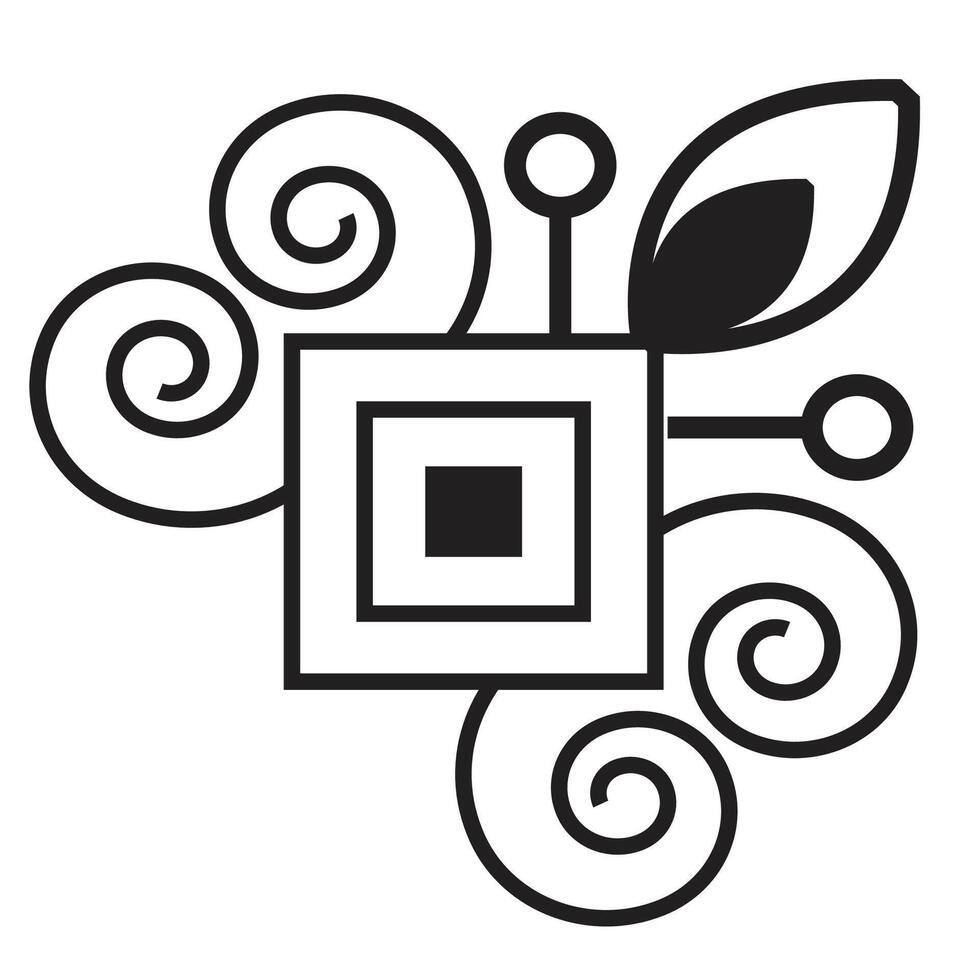 Creative abstract illustration corner design vector