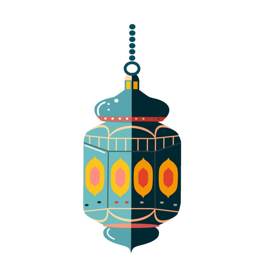 lantern flat design vector