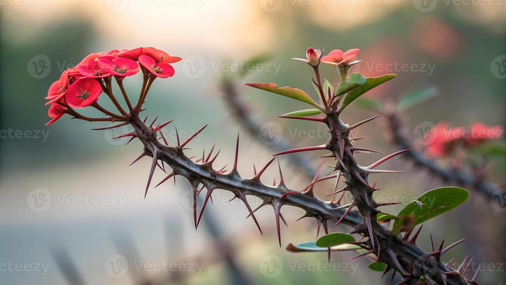 A beautiful red flower blur background photo
