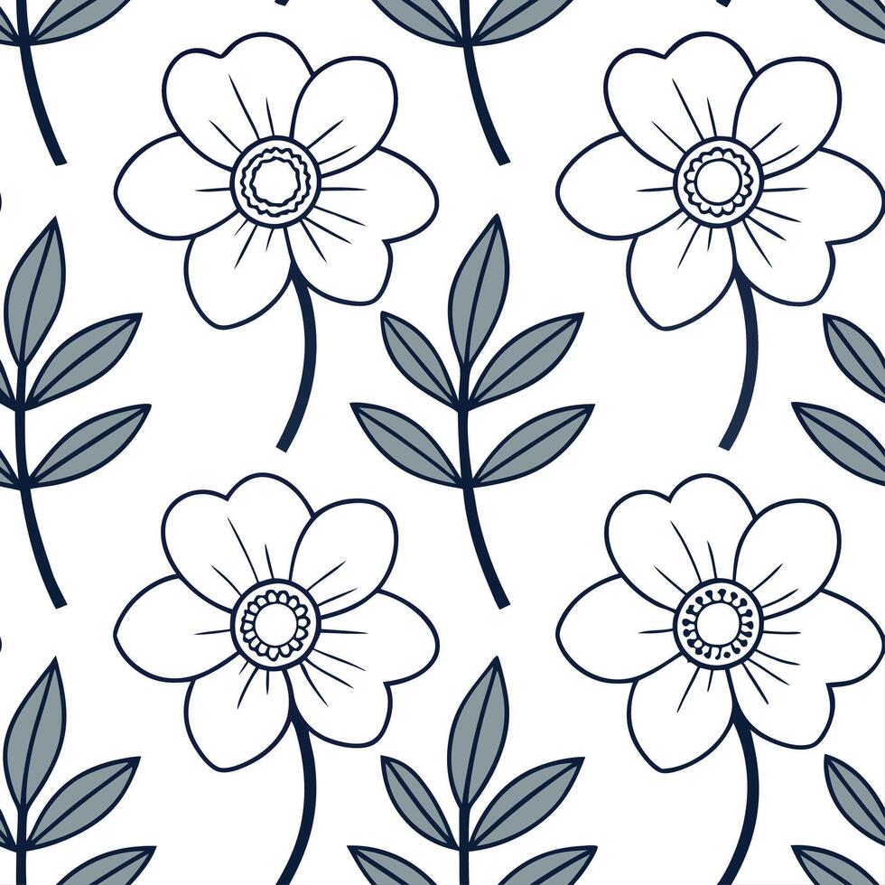 Tropical seamless tile pattern featuring vibrant flowers and lush leaves with high contrast colors suitable for beach themed spaces Set 3 vector