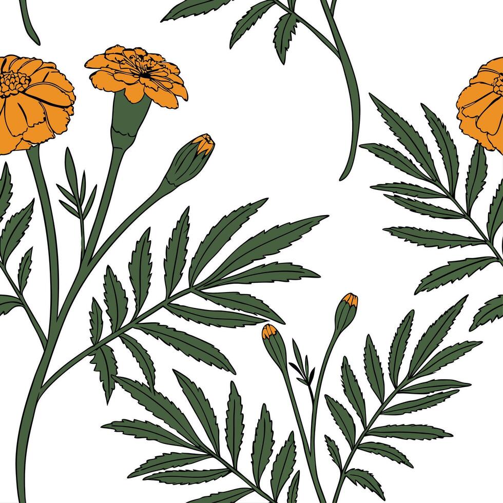 Vibrant red peony seamless pattern with overlapping flowers and lush green leaves on white backdrop Set 2 vector