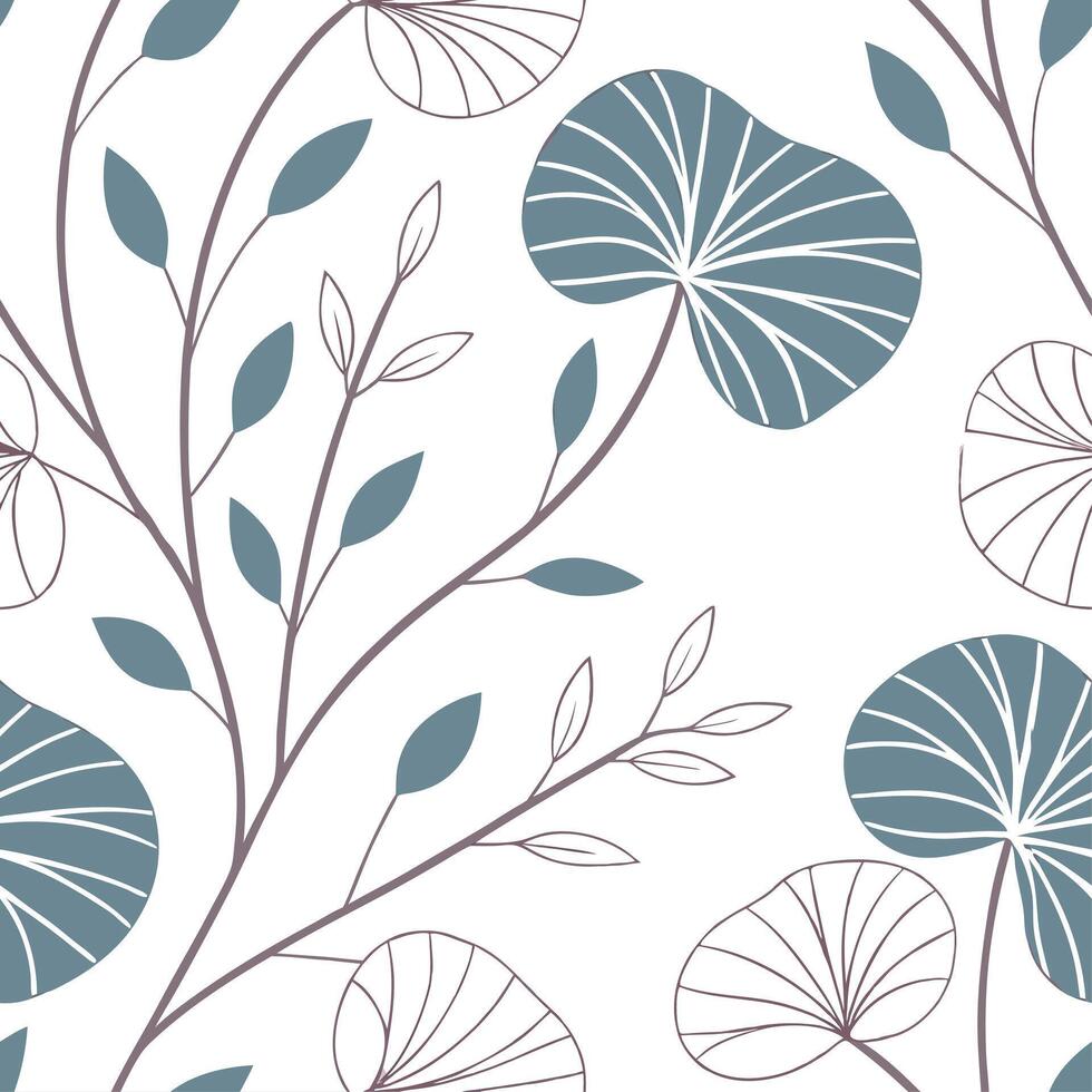 Tropical Pilea seamless pattern with vibrant colors and exotic elements on white vector
