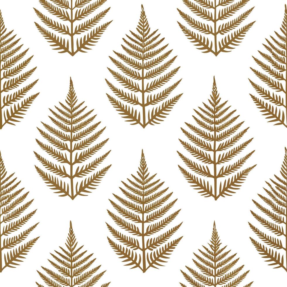 Vintage fern seamless tile pattern with distressed fern illustrations in muted green tones ideal for rustic kitchens vector
