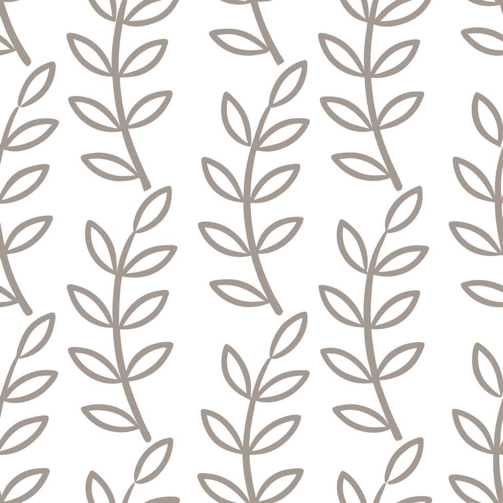 Scandinavian vine seamless tile pattern with minimalistic vines and neutral tones ideal for clean airy spaces vector
