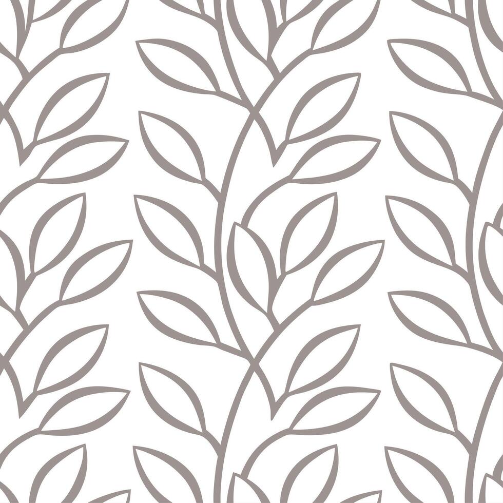 Scandinavian vine seamless tile pattern with minimalistic vines and neutral tones ideal for clean airy spaces Set 2 vector