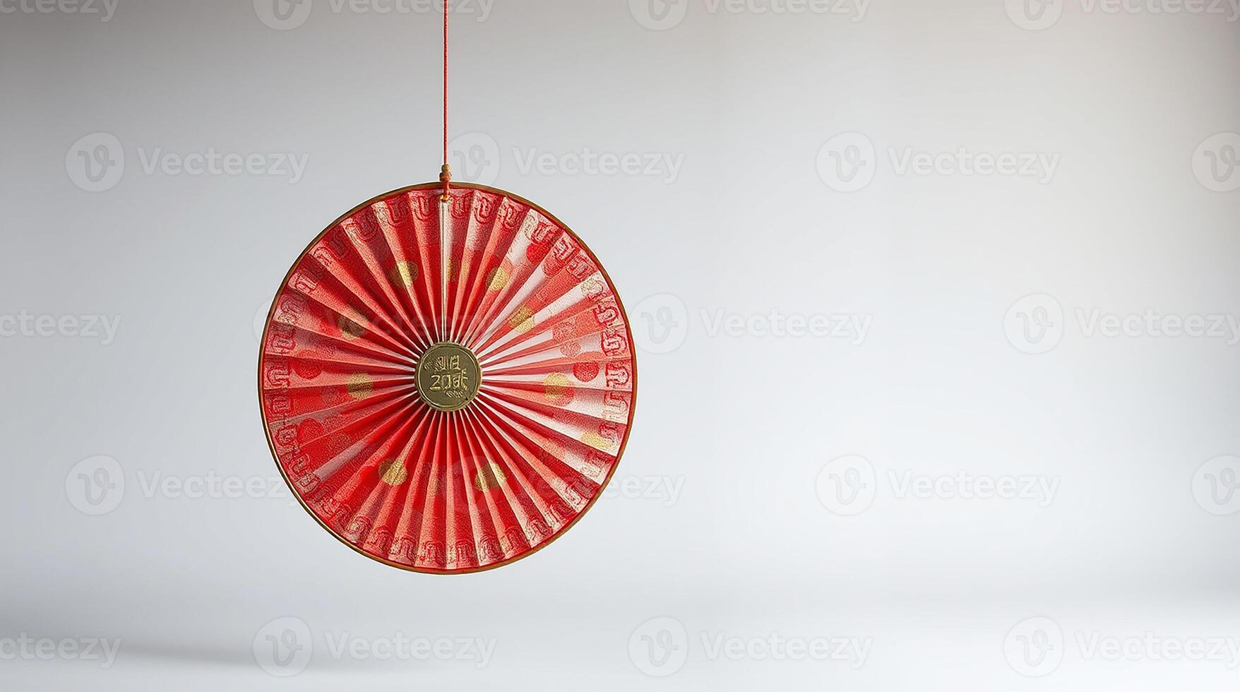 Elegant Circular Fan with Modern Chinese New Year Design photo